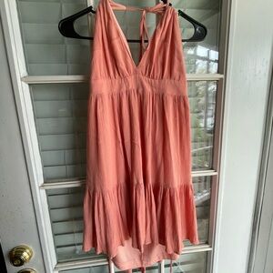 Peach Halter Dress